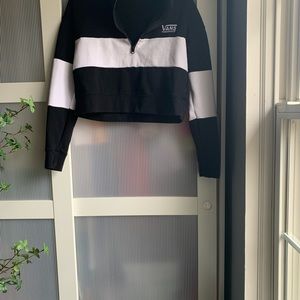 VANS black and white crop sweatshirt - women